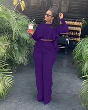 Load image into Gallery viewer, Fashion solid color pleated wide leg two-piece (AY1305)