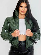 Load image into Gallery viewer, Solid color mirror zipper jacket(AY1491)