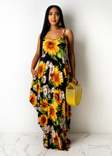Load image into Gallery viewer, Casual loose print suspender Dress AY1936
