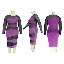 Load image into Gallery viewer, Sexy Shiny Patchwork Sheer Dress(AY1778)
