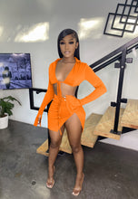 Load image into Gallery viewer, Sexy Tie Long Sleeve Skirt Two Piece Set(AY1786)