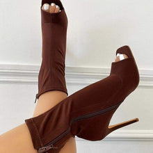 Load image into Gallery viewer, Fashion stiletto fish mouth ankle boots(HPSD146)
