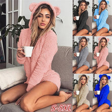 Load image into Gallery viewer, Colorful plush Plus jumpsuit