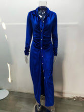 Load image into Gallery viewer, Single-breasted cardigan long dress(AY1471)