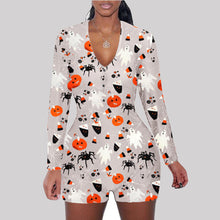 Load image into Gallery viewer, Halloween print long sleeve jumpsuit(AY1436)