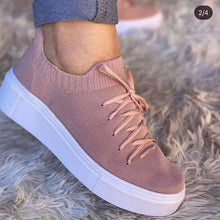 Load image into Gallery viewer, New round toe breathable flying woven casual flat shoes