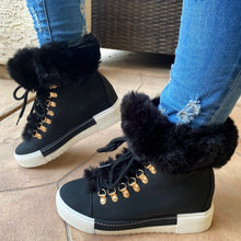 Load image into Gallery viewer, Short-tube long-haired plus fleece Martin boots(HPSD162)