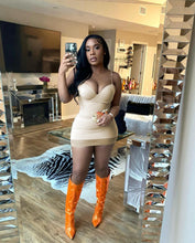 Load image into Gallery viewer, Sexy V-neck suspender dress AY1709