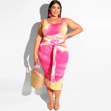 Load image into Gallery viewer, Tie-dye printed tight hip lift suit AY1199