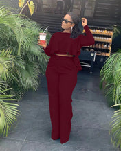 Load image into Gallery viewer, Fashion solid color pleated wide leg two-piece (AY1305)