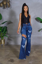 Load image into Gallery viewer, Fashion ripped denim flared pants(AY1284)