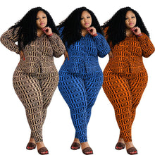 Load image into Gallery viewer, Casual printed shirt suit(AY1593
