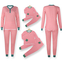 Load image into Gallery viewer, Christmas parent-child striped long sleeve suit(AY1512)