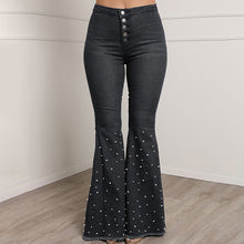 Load image into Gallery viewer, Hot selling pearl flared jeans(AY1285)