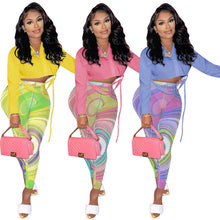 Load image into Gallery viewer, Fashion Shirt Print Pants Two Piece Set(AY1751)