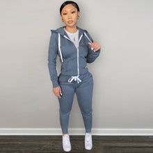 Load image into Gallery viewer, Plus velvet sports and leisure two-piece suit(AY1430)