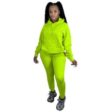 Load image into Gallery viewer, Solid color sweater casual two-piece suit(AY1382)