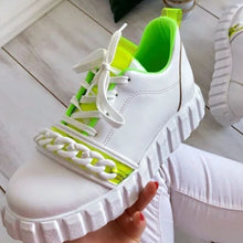 Load image into Gallery viewer, Colorful chain platform lace-up casual shoes (HPSD116)