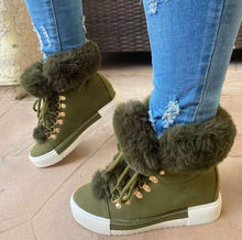 Load image into Gallery viewer, Short-tube long-haired plus fleece Martin boots(HPSD162)