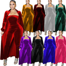 Load image into Gallery viewer, Sexy tube top jumpsuit two-piece jacket(AY1280)