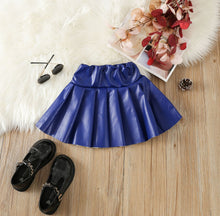 Load image into Gallery viewer, Children&#39;s PU pleated skirt short skirt AY3086
