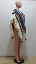 Load image into Gallery viewer, Knitted tassel cardigan cape AY3281
