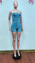 Load image into Gallery viewer, Strapless elastic jumpsuit shorts AY3469
