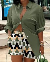 Load image into Gallery viewer, Fashion printed temperament commuting two-piece set AY3058
