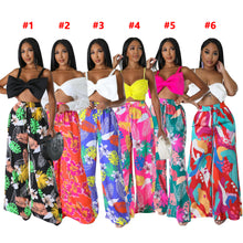 Load image into Gallery viewer, Fashion casual pattern printed wide leg pants AY2942
