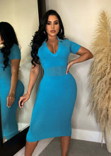 Load image into Gallery viewer, Stretch knit hollowed out dress AY2849
