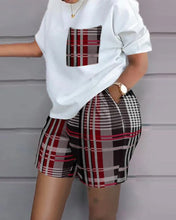 Load image into Gallery viewer, Fashion printed short sleeved two-piece set (with pockets) AY2997
