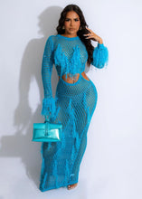 Load image into Gallery viewer, knitted hollow fringed beach dress AY3070
