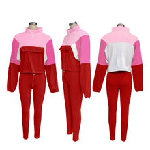 Load image into Gallery viewer, Fashion color blocked two-piece set AY3611
