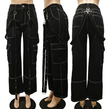 Load image into Gallery viewer, Fashion button denim pants AY3599
