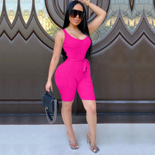 Load image into Gallery viewer, Slim fitting buttocks solid color jumpsuit AY3018
