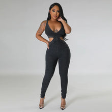 Load image into Gallery viewer, sleeveless sexy deep V-neck tight jumpsuit AY2837
