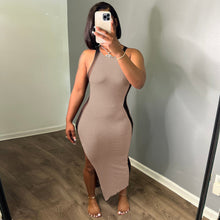 Load image into Gallery viewer, Solid color sexy split dress AY2937
