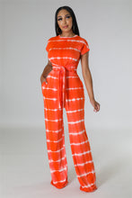 Load image into Gallery viewer, Printed set with wide leg pants and two piece pants set AY2846
