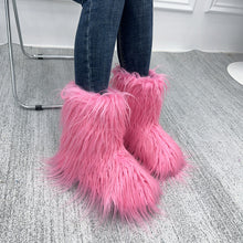 Load image into Gallery viewer, Fashion plush mid length boots  HPSD292
