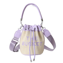 Load image into Gallery viewer, Fashion straw woven bucket bag（AB2117
