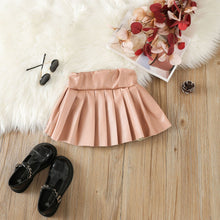 Load image into Gallery viewer, Children&#39;s PU pleated skirt short skirt AY3086
