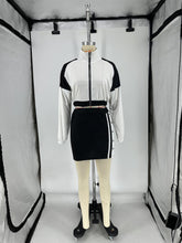 Load image into Gallery viewer, Fashion color matching long sleeved short skirt set AY3144
