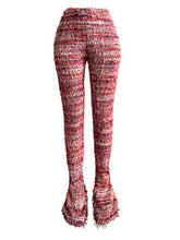 Load image into Gallery viewer, Colorful striped plush personalized plush pants pile up pants AY3325
