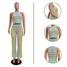 Load image into Gallery viewer, Sleeveless knitted flared pants set AY3498
