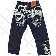 Load image into Gallery viewer, Printed hip-hop straight leg retro loose leg jeans AY3449
