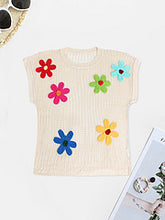 Load image into Gallery viewer, Hot selling round neck flower short sleeved top AY3549
