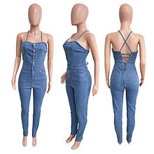 Load image into Gallery viewer, Hot selling denim jumpsuit AY3420
