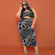 Load image into Gallery viewer, Sexy Leopard Print Hip Skirt Two Piece Set（AY1974）
