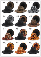 Load image into Gallery viewer, Printed double-sided color matching jazz hat（AE4073）
