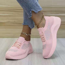 Load image into Gallery viewer, Hot sale flying woven rhinestone breathable sneakers
